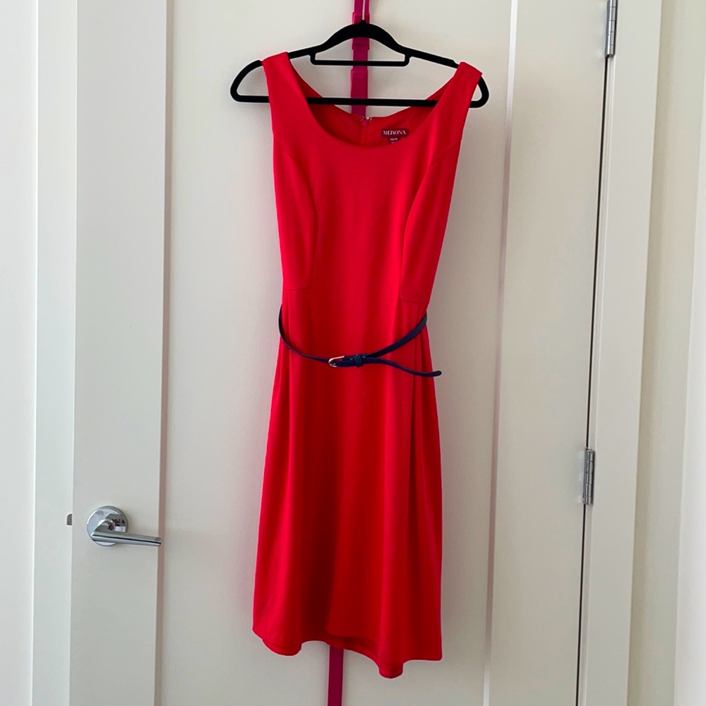 Red mini dress
